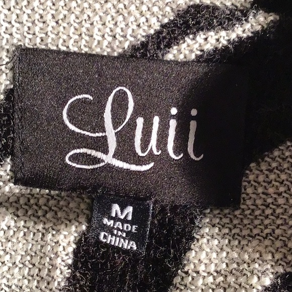 Luigi by Anthropologie zebra print blazer wool mix tab sleeve M - Picture 5 of 5